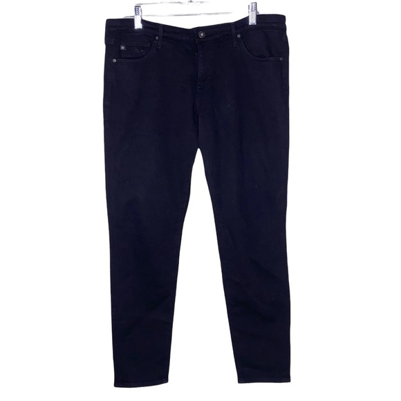 AG Adriano Goldschmied Black Super Skinny Ankle Jeans Size 32R - Picture 1 of 10